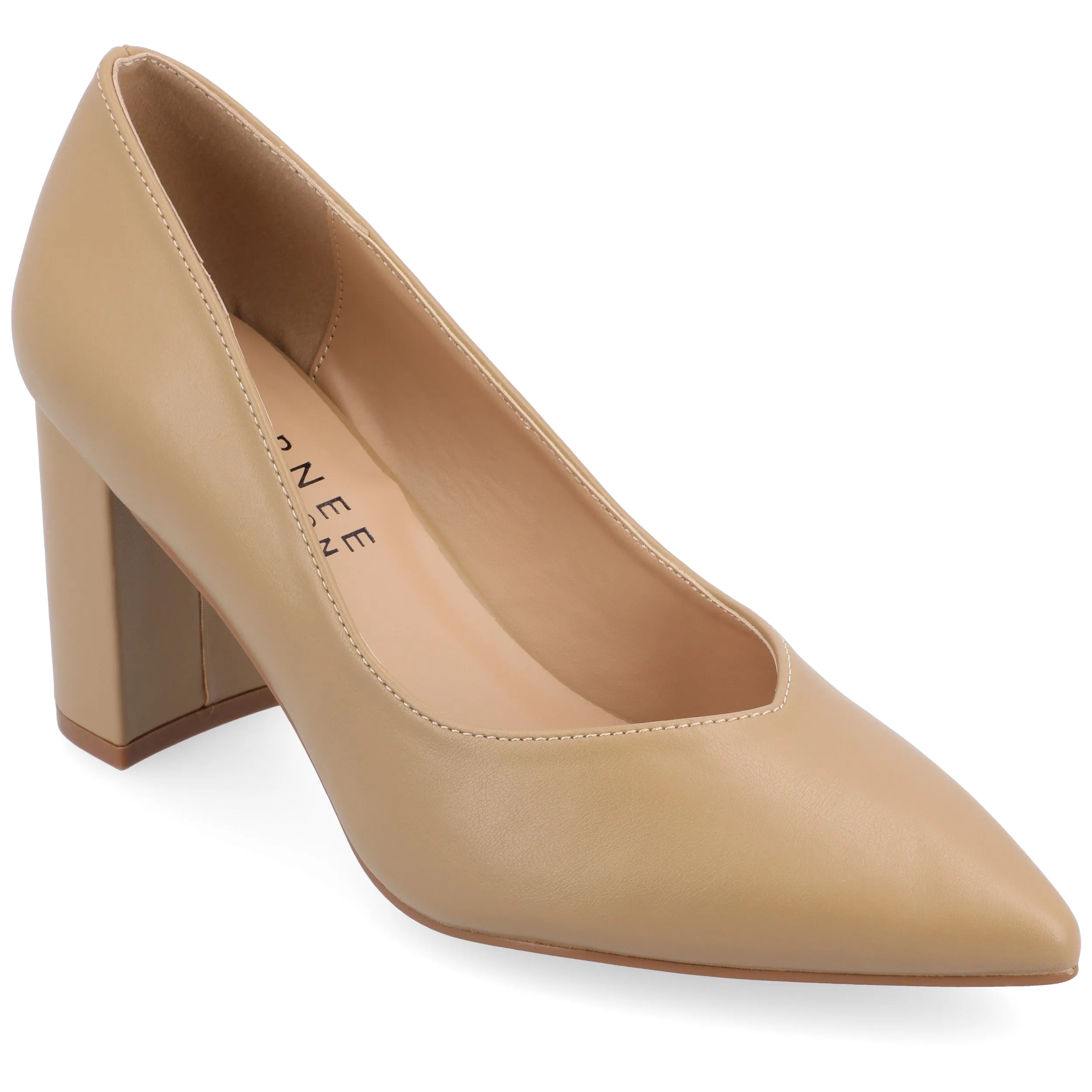 Journee Collection Women's Wide Width SuperNatural Tru Comfort Foam SIMONNE Pumps Warm Shades