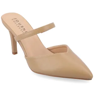 Journee Collection Women's Yvon SuperNatural Shades Pointed Toe Mule Pumps