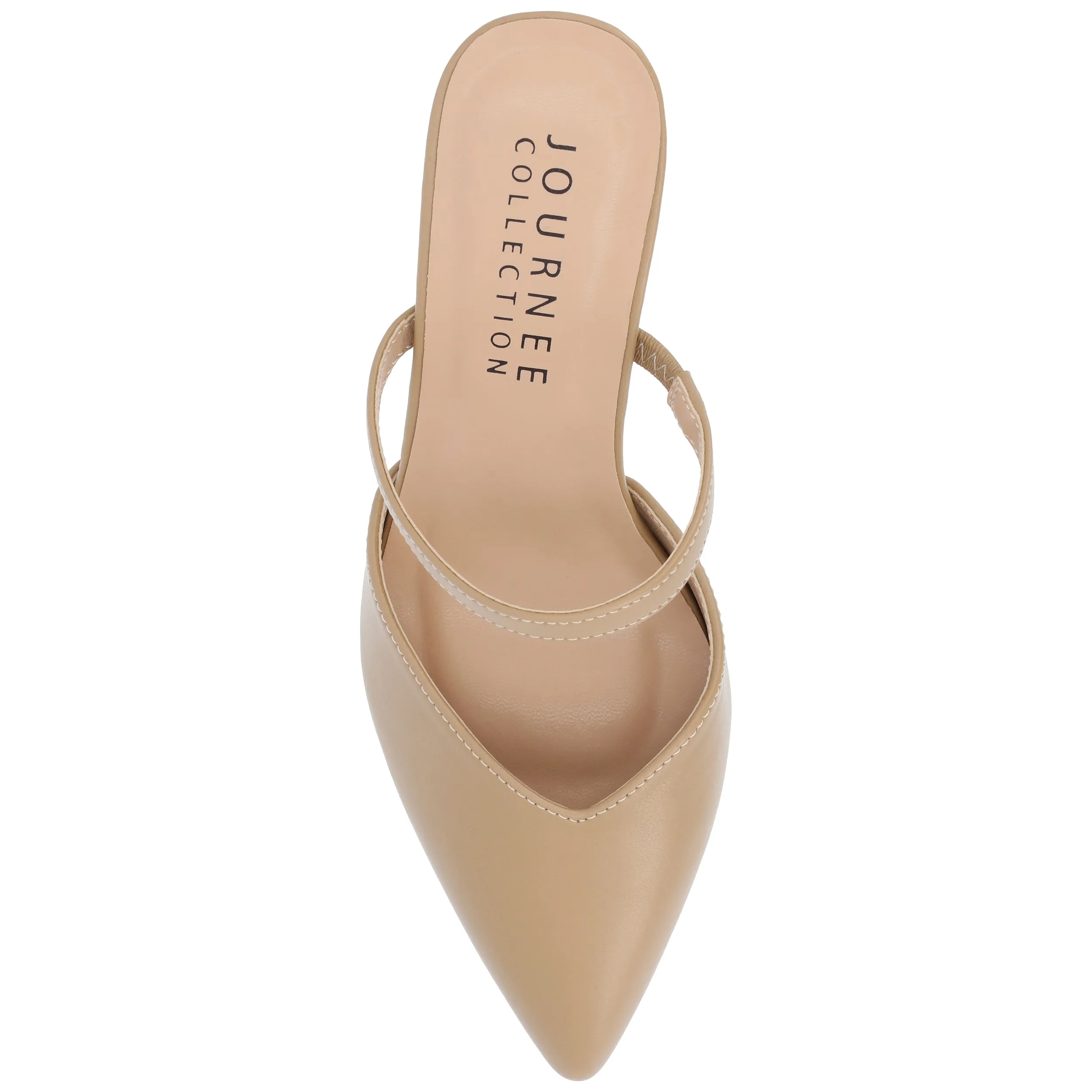 Journee Collection Women's Yvon SuperNatural Shades Pointed Toe Mule Pumps