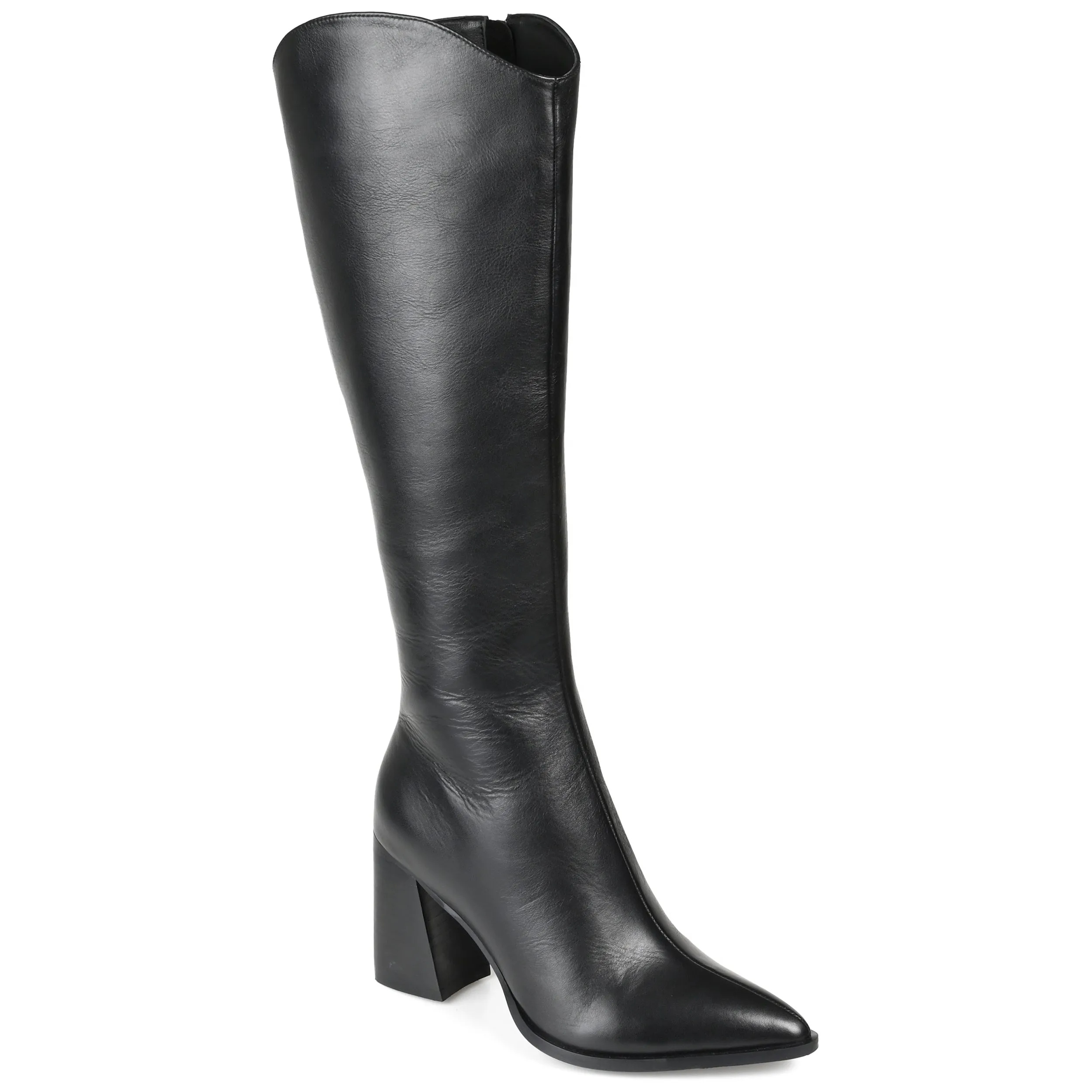 Journee Signature Wide Calf Women's Genuine Leather Tru Comfort Foam Laila Boot