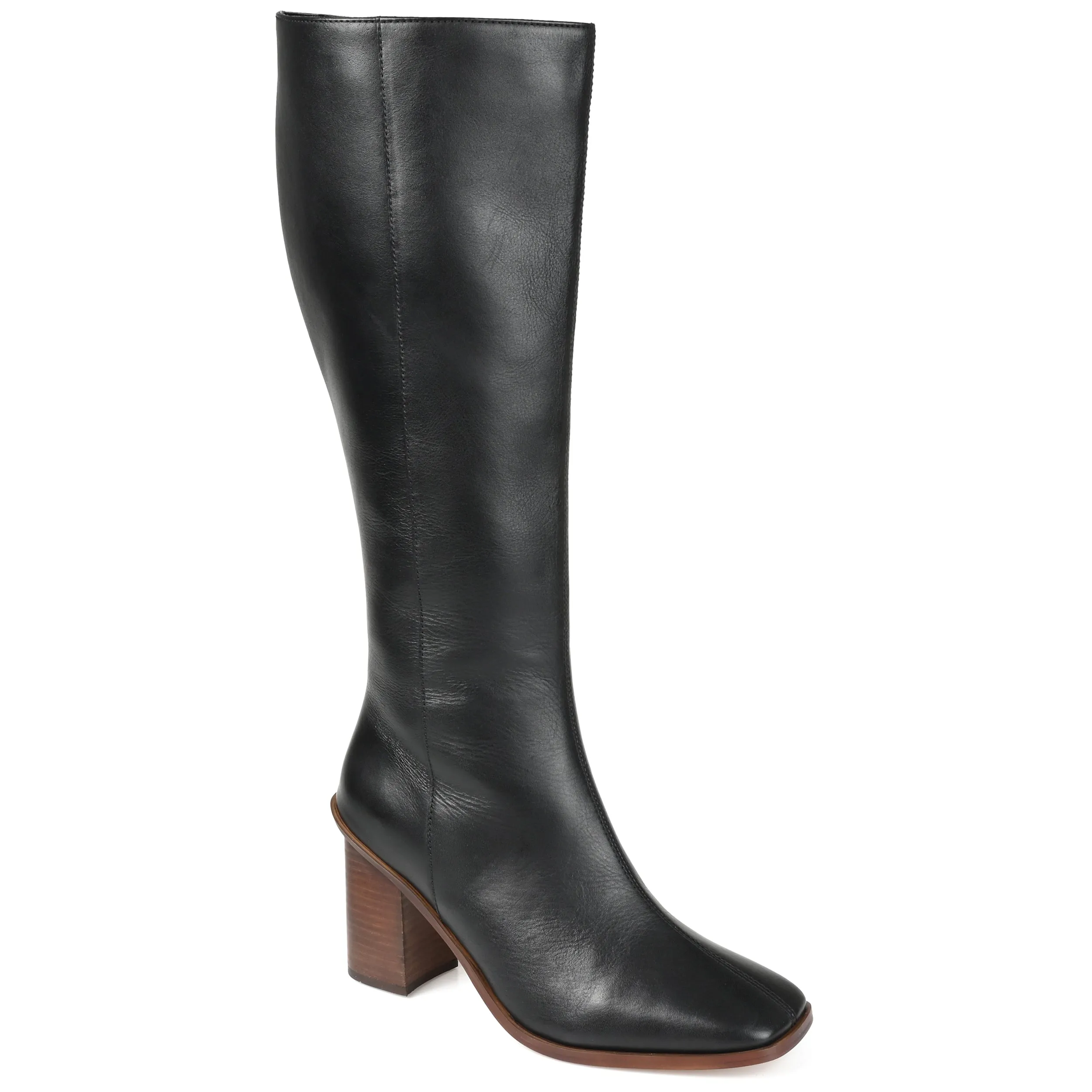 Journee Signature Wide Calf Women's Genuine Leather Tru Comfort Foam Tamori Boot