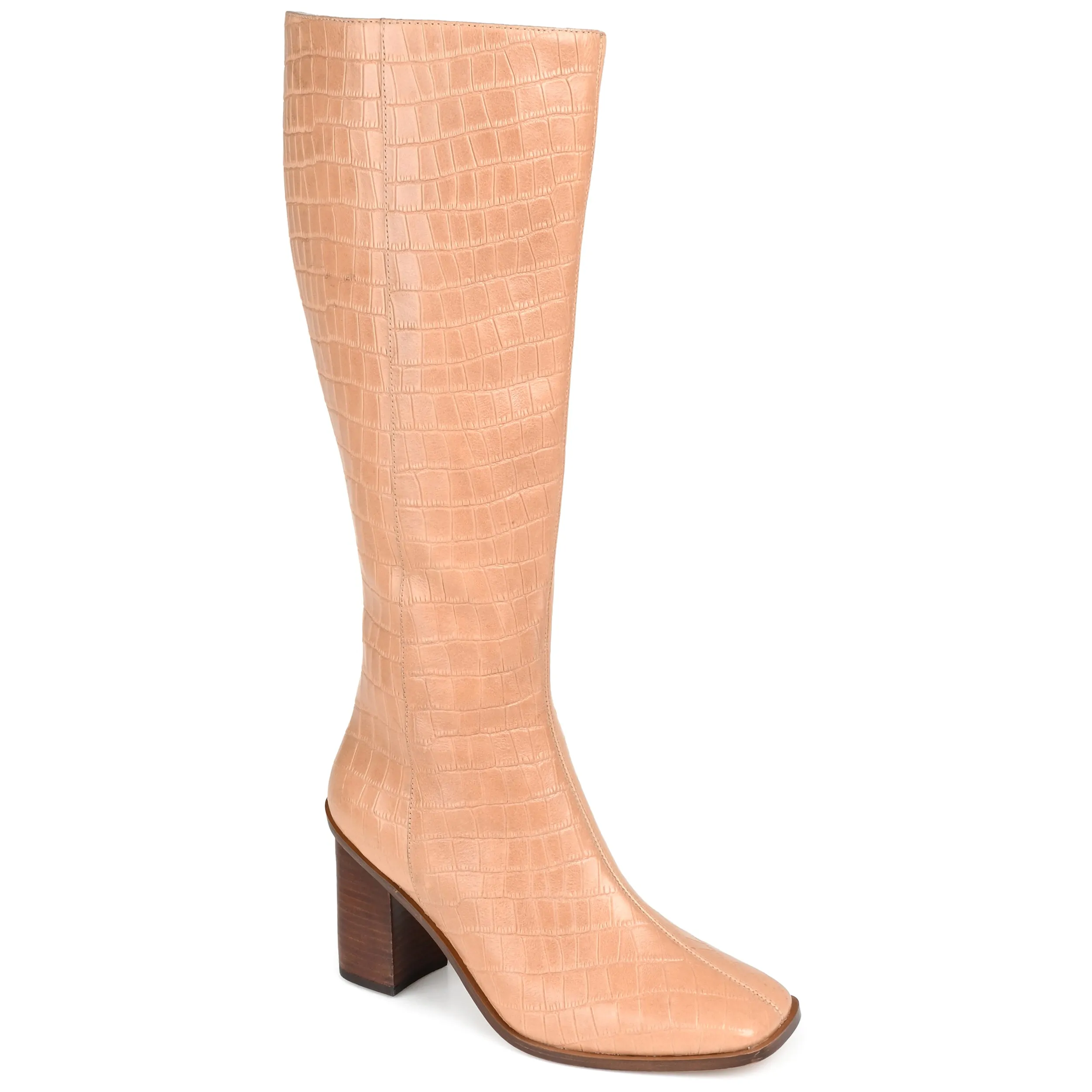 Journee Signature Wide Calf Women's Genuine Leather Tru Comfort Foam Tamori Boot