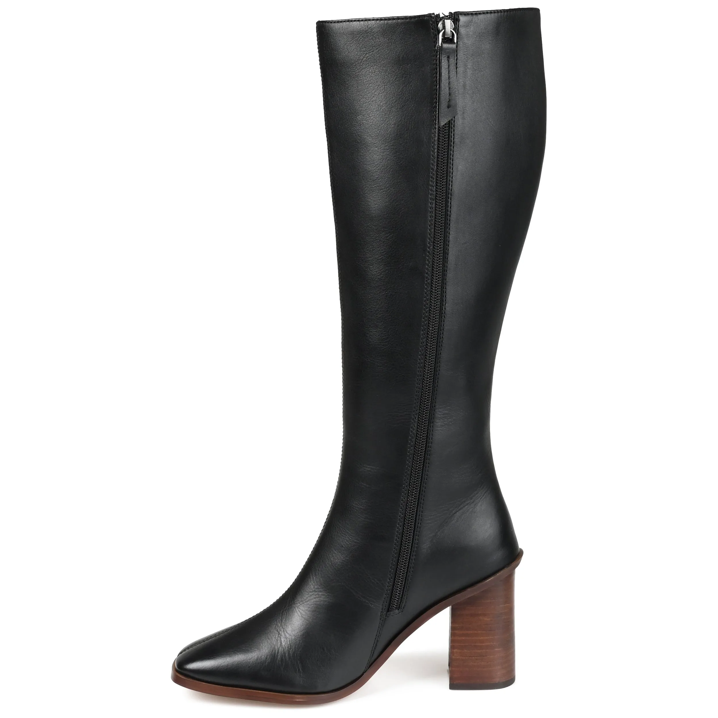 Journee Signature Wide Calf Women's Genuine Leather Tru Comfort Foam Tamori Boot