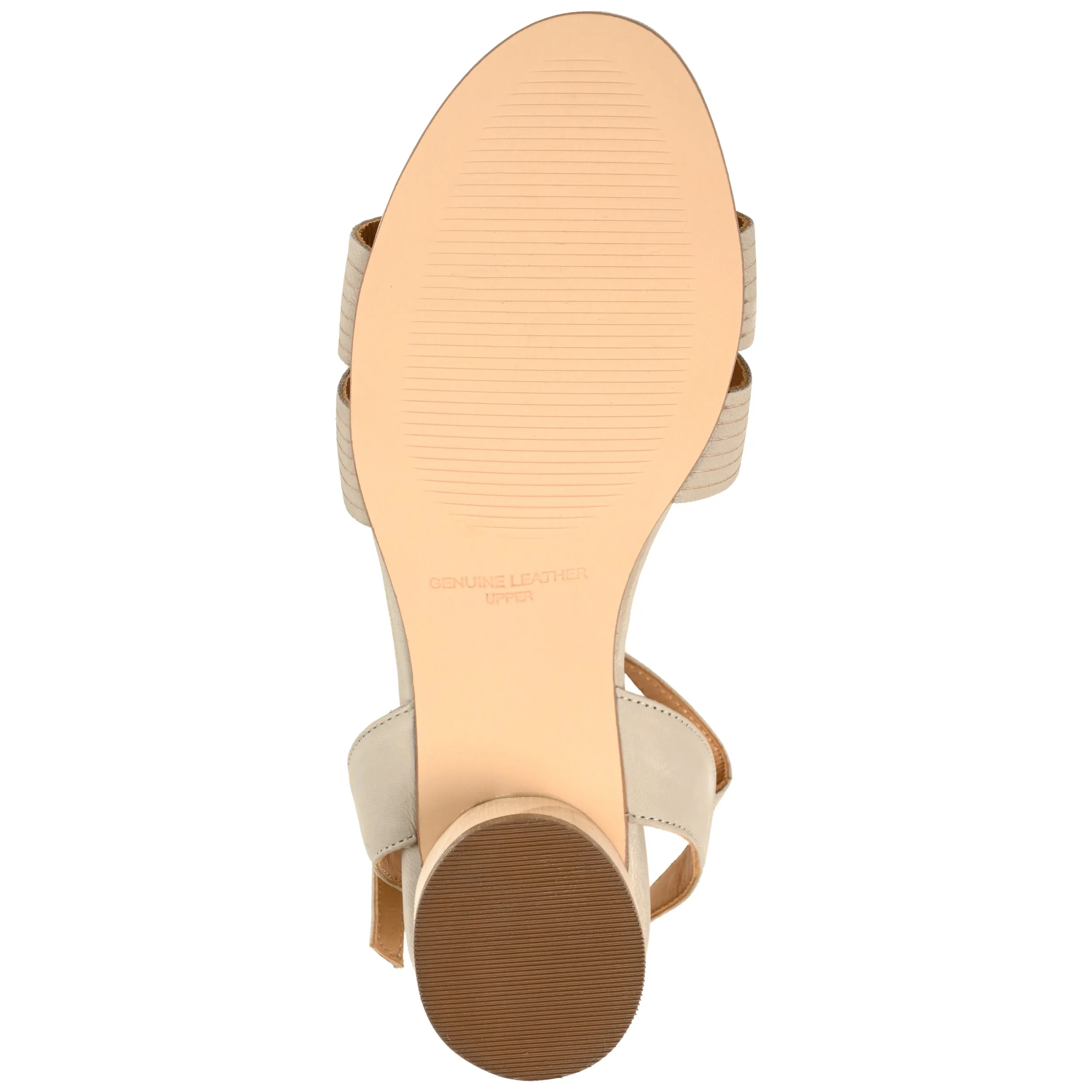 Journee Signature Womens Genuine Leather Starlee Buckle Ankle Strap Sandals