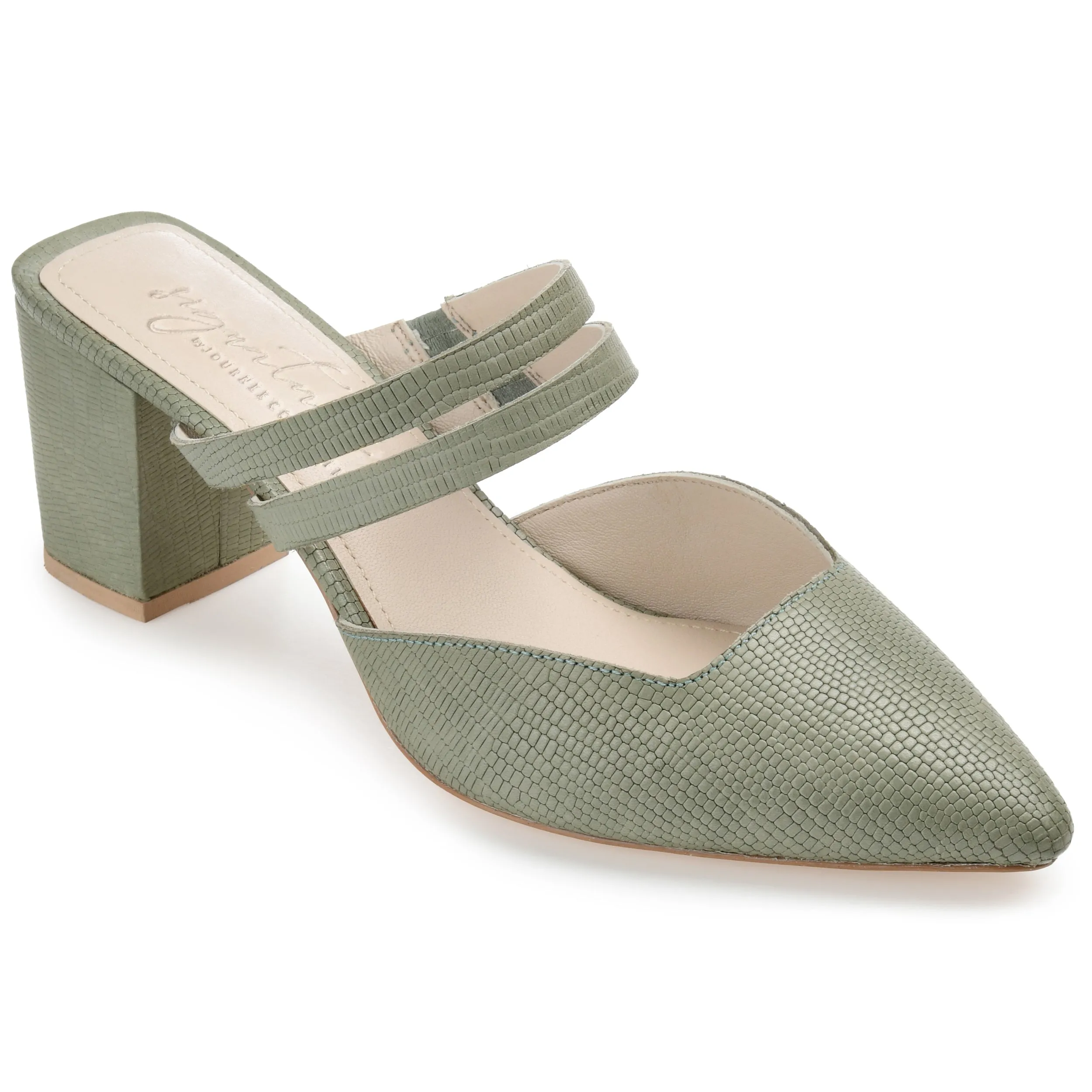 Journee Signature Women's Genuine Leather Tru Comfort Foam Kaitlynn Pump