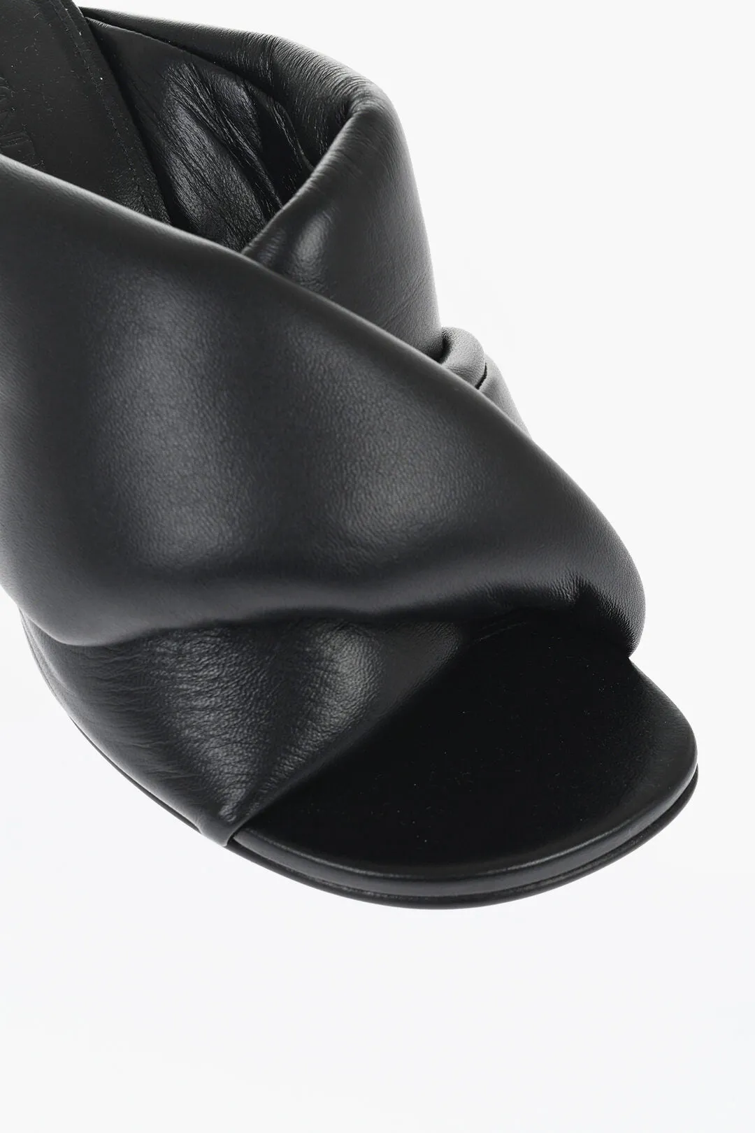 J.w.anderson Leather Chain Mules With Statement Heel 8 Cm