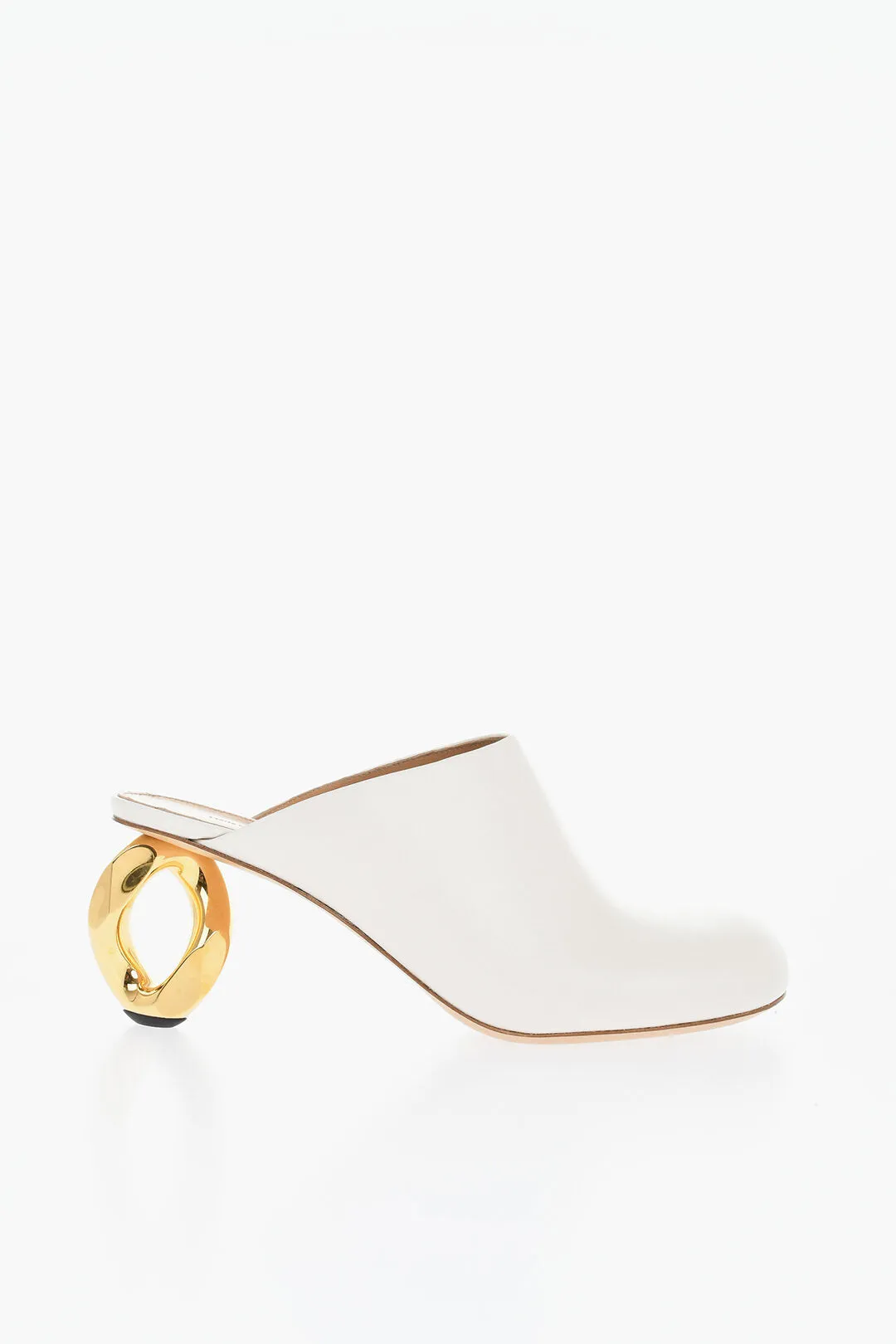 J.w.anderson Leather Chain Mules With Statement Heel 8 Cm