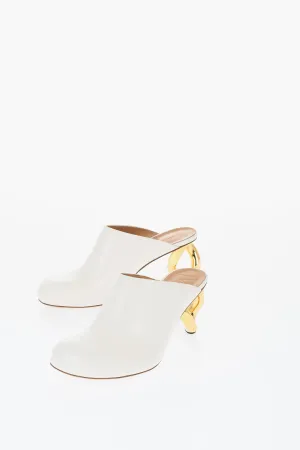 J.w.anderson Leather Chain Mules With Statement Heel 8 Cm