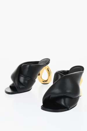J.w.anderson Leather Chain Mules With Statement Heel 8 Cm