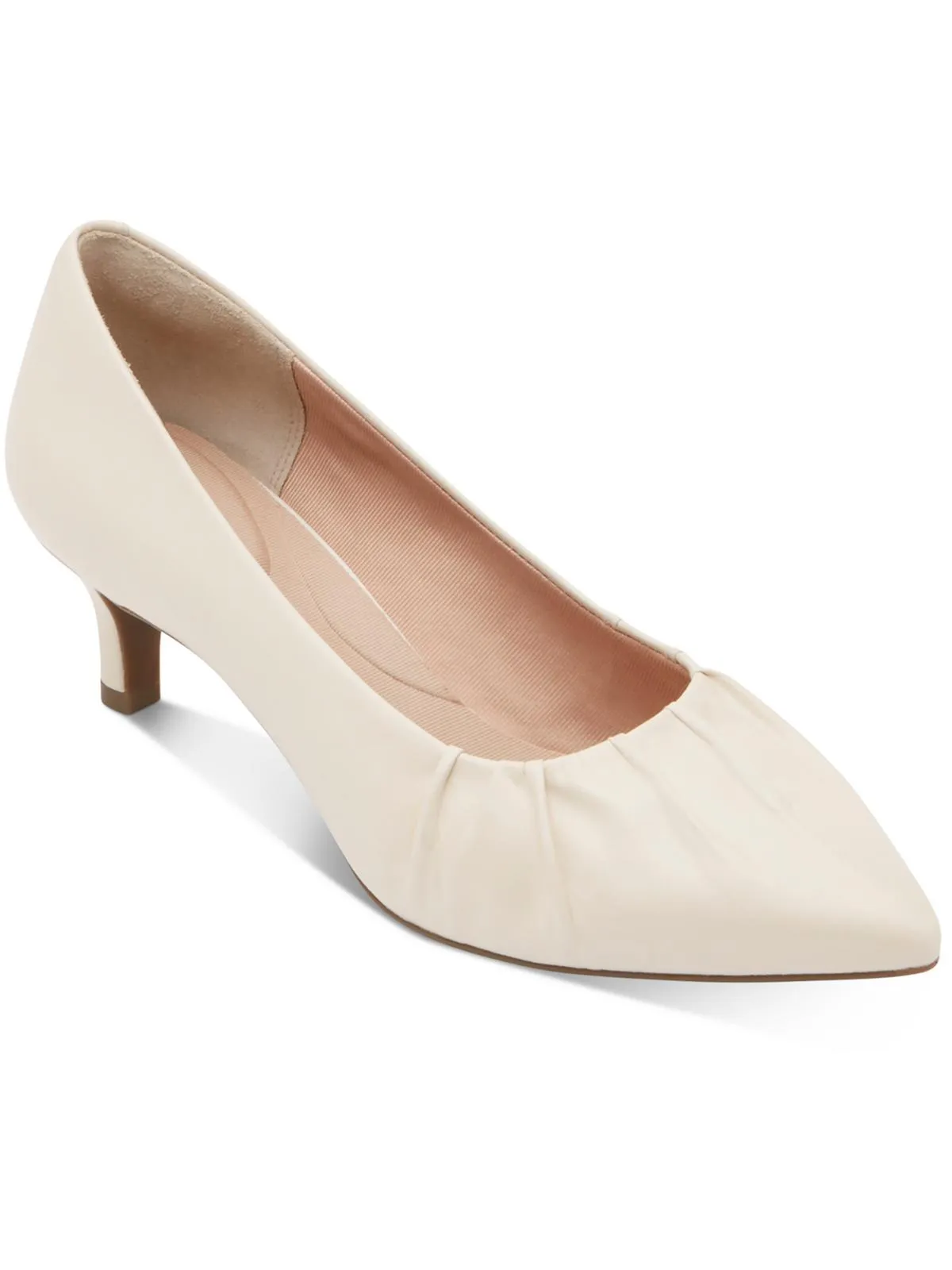 Kalila Gather Womens Leather Pointed Toe Kitten Heels