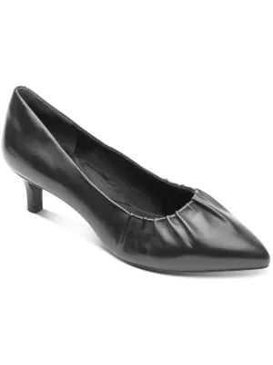 Kalila Gather Womens Leather Pointed Toe Kitten Heels