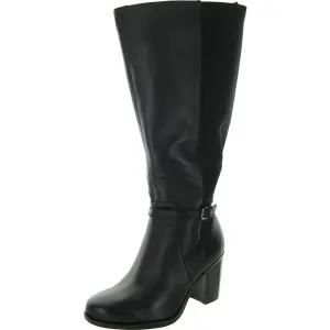 Kalina Womens Extra Wide Calf Leather Knee-High Boots