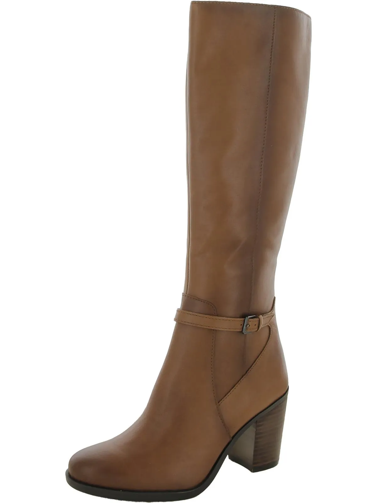 Kalina Womens Leather Block Heel Knee-High Boots