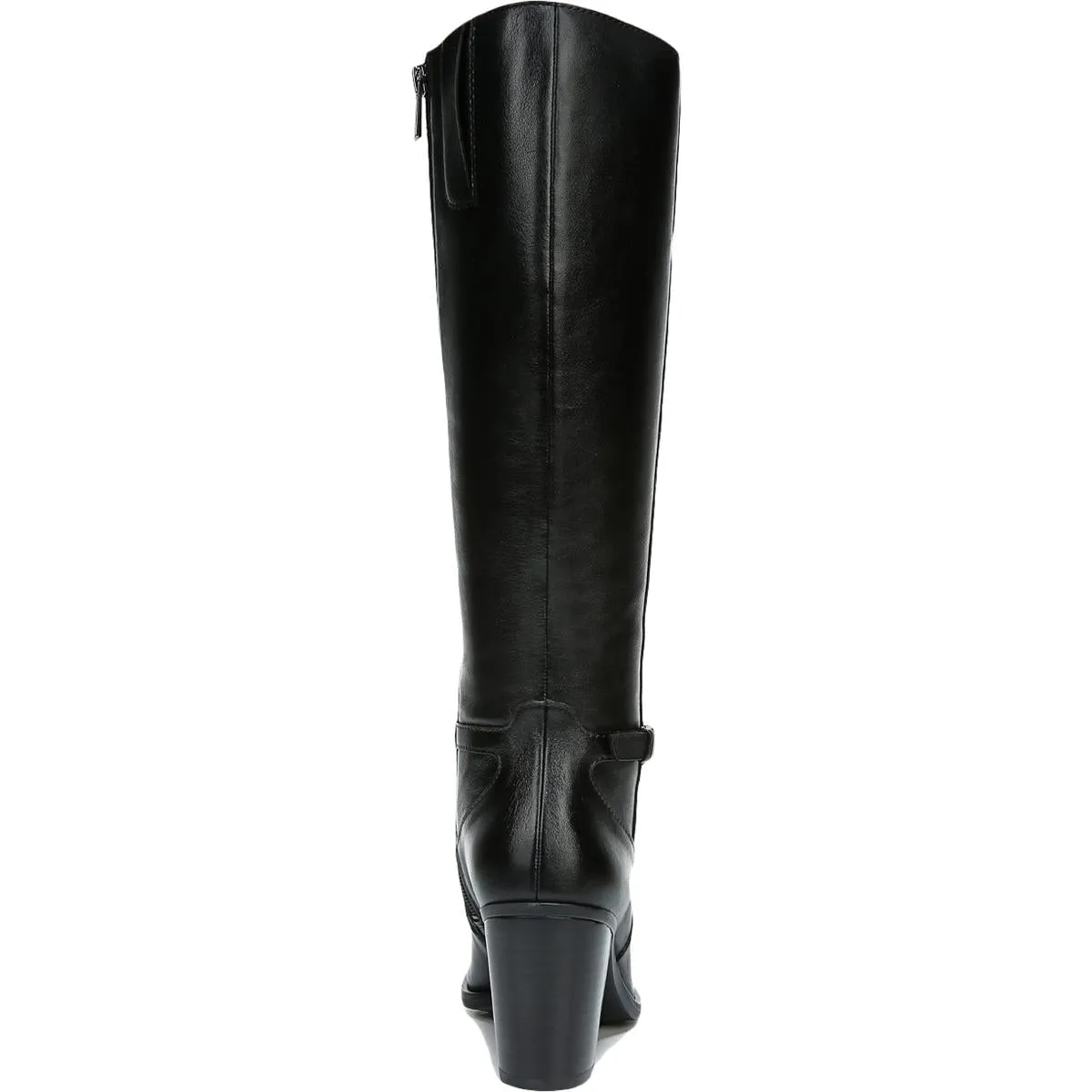 Kalina Womens Leather Block Heel Knee-High Boots