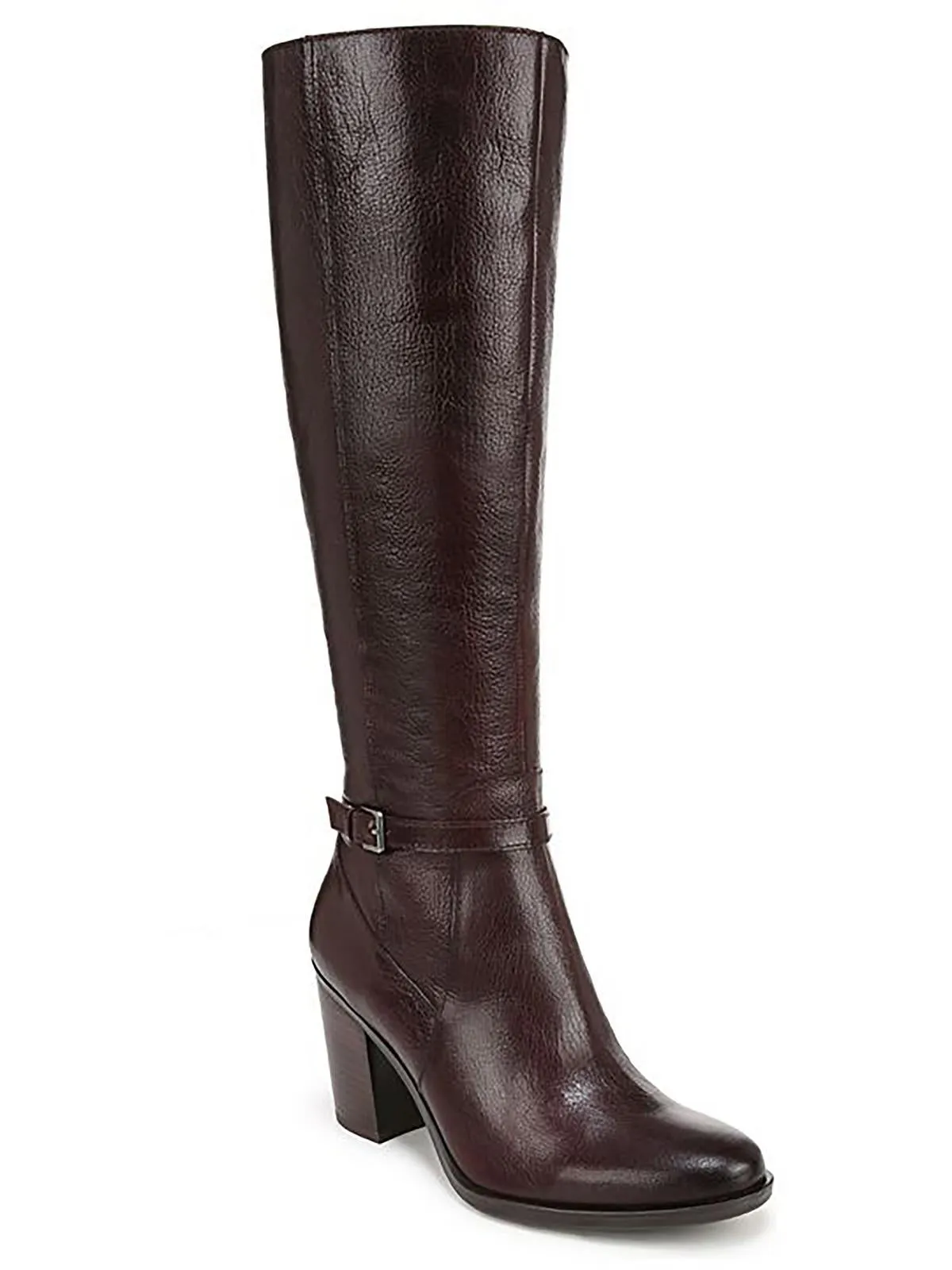 Kalina Womens Leather Block Heel Knee-High Boots