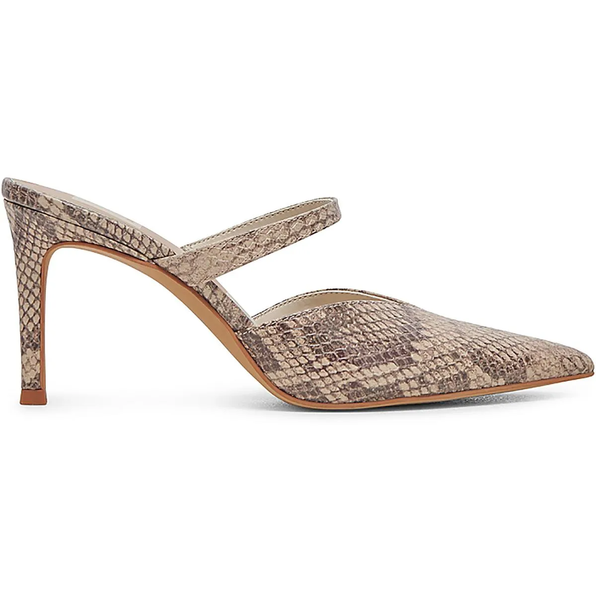 KANIKA Womens Snake Print Leather Pumps