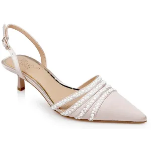 KATALINA Womens Beaded Manmade Kitten Heels