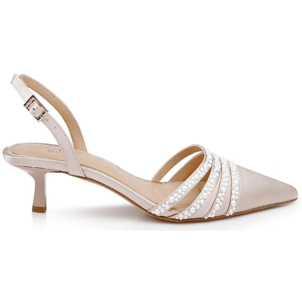 KATALINA Womens Beaded Manmade Kitten Heels