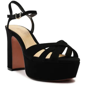 Keefa Womens Block Heel Man Made Ankle Strap