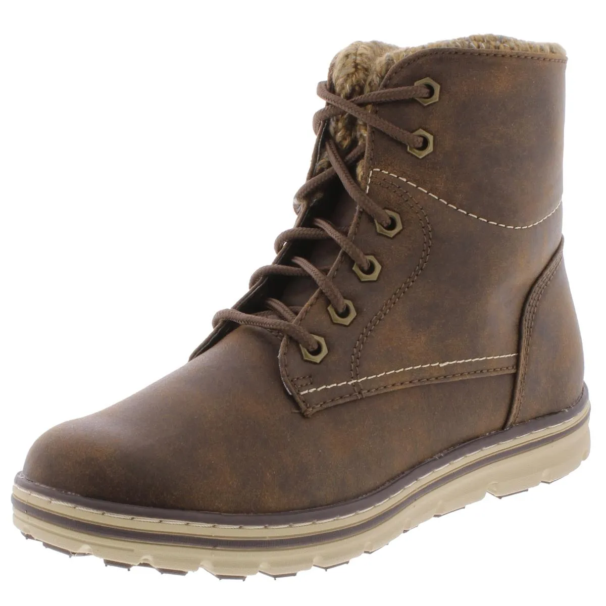Keegan Womens Faux Suede Cold Weather Lace-Up Boot