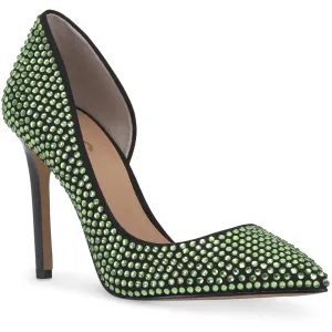 Kenjay Womens Rhinestone Pointed Toe D'Orsay Heels