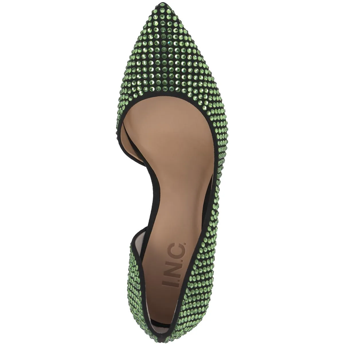 Kenjay Womens Rhinestone Pointed Toe D'Orsay Heels