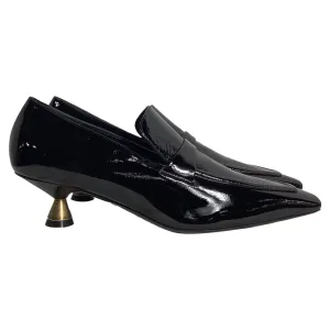 Khaite The King Point-Toe Loafers In Black Patent Leather