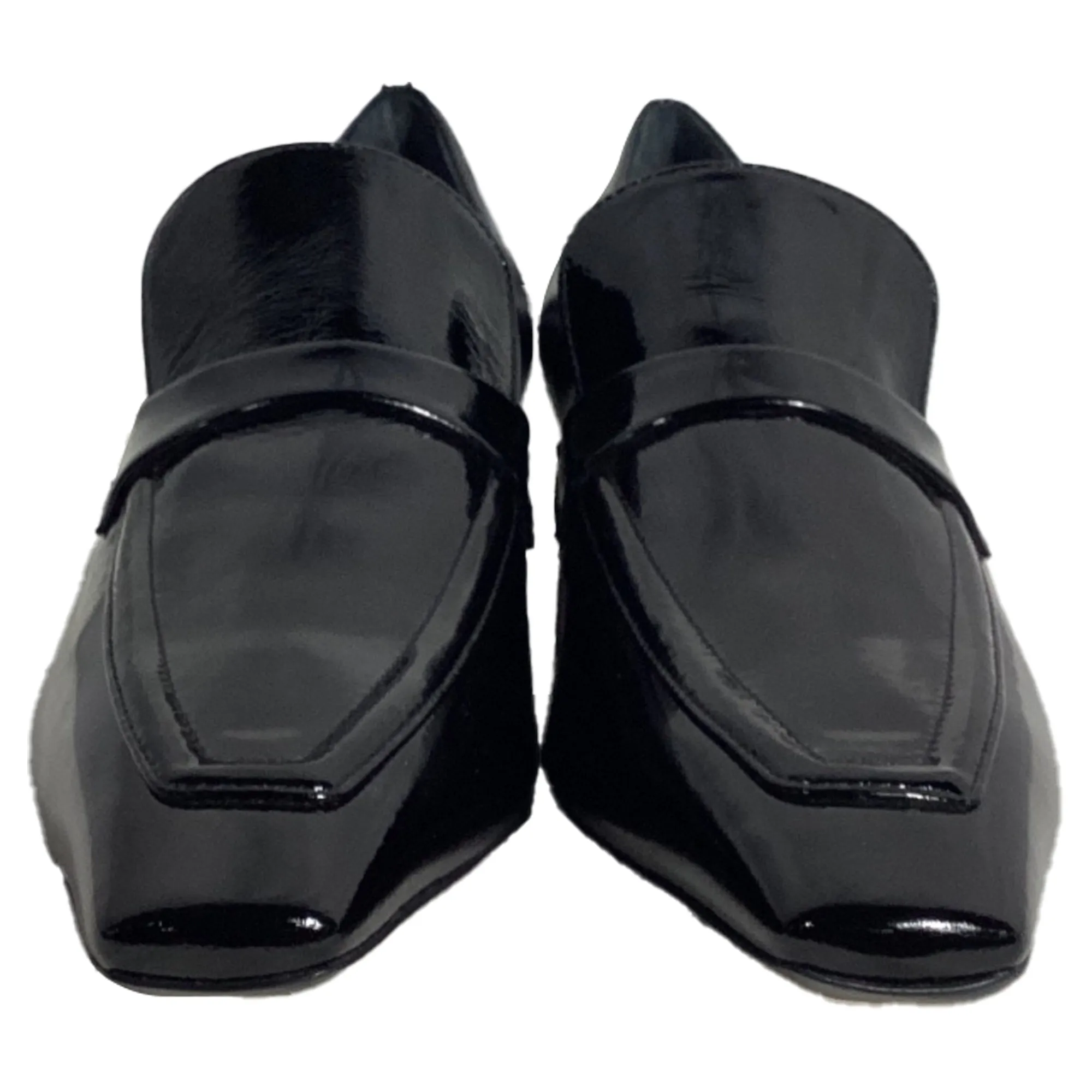 Khaite The King Point-Toe Loafers In Black Patent Leather