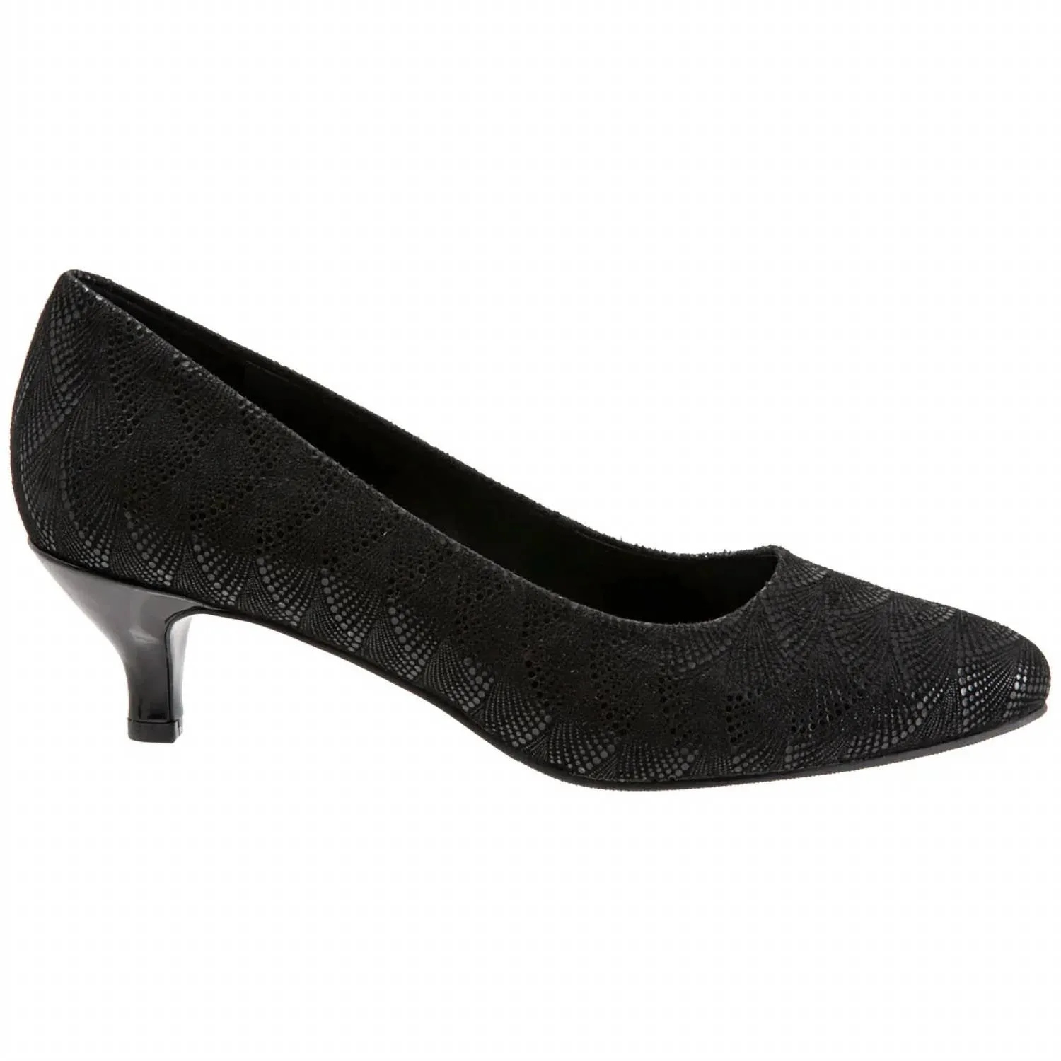 Kiera Leather Heel In Black Waves