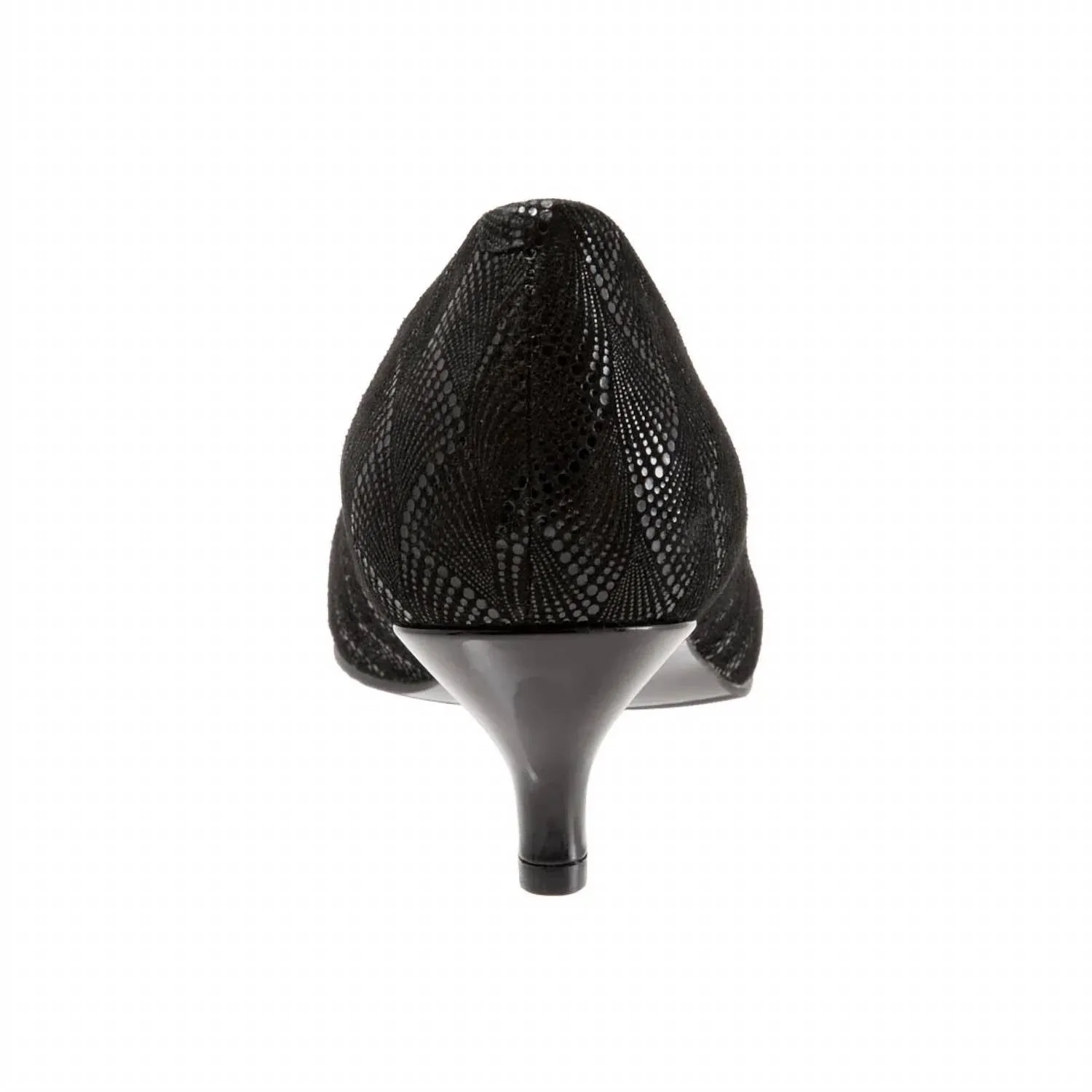 Kiera Leather Heel In Black Waves