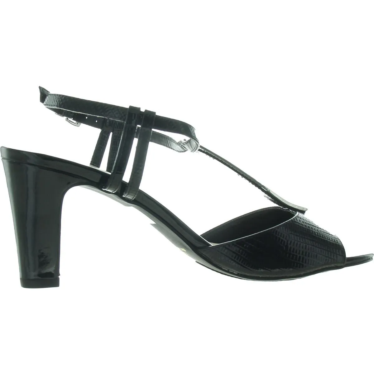 Kslorahh Womens Textured Manmade Mary Jane Heels