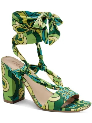 Laeelia Womens Strappy Square Toe Block Heels