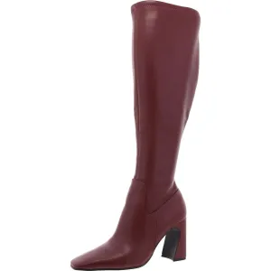 LAMARCA Womens Faux Leather Square Toe Knee-High Boots