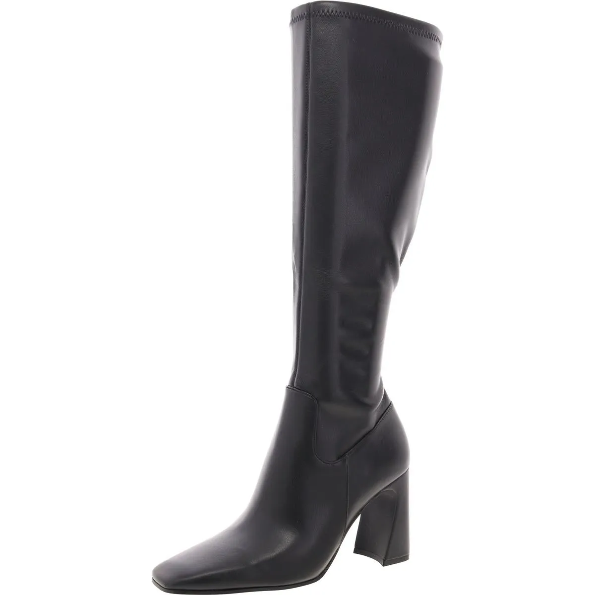 LAMARCA Womens Faux Leather Square Toe Knee-High Boots