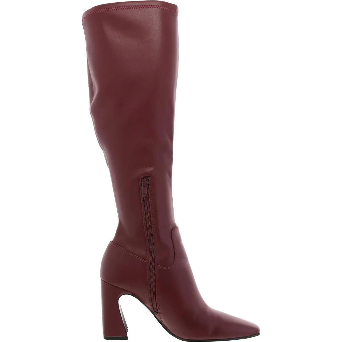 LAMARCA Womens Faux Leather Square Toe Knee-High Boots