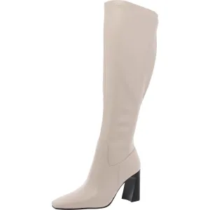 LAMARCA Womens Zipper Leather Knee-High Boots