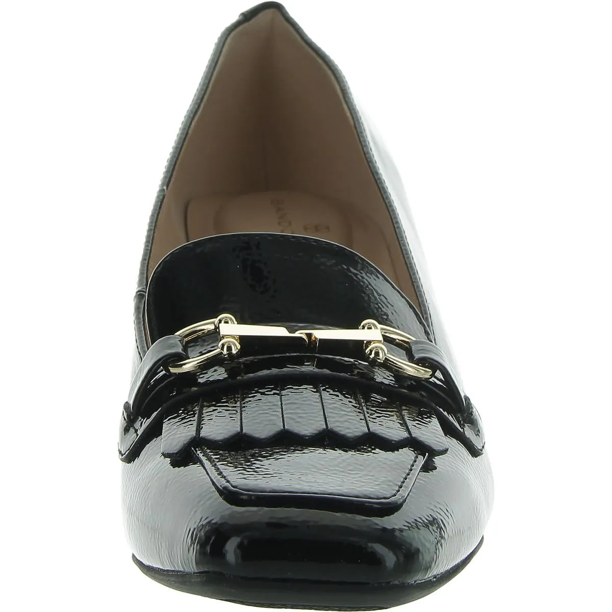 Landrys Womens Patent Embellished Loafer Heels