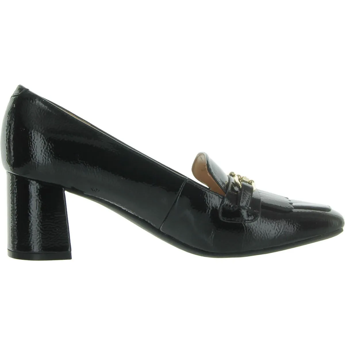 Landrys Womens Patent Embellished Loafer Heels