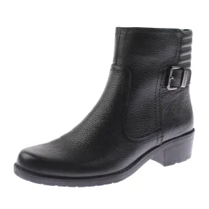 Lanette Womens Solid Round Toe Motorcycle Boots