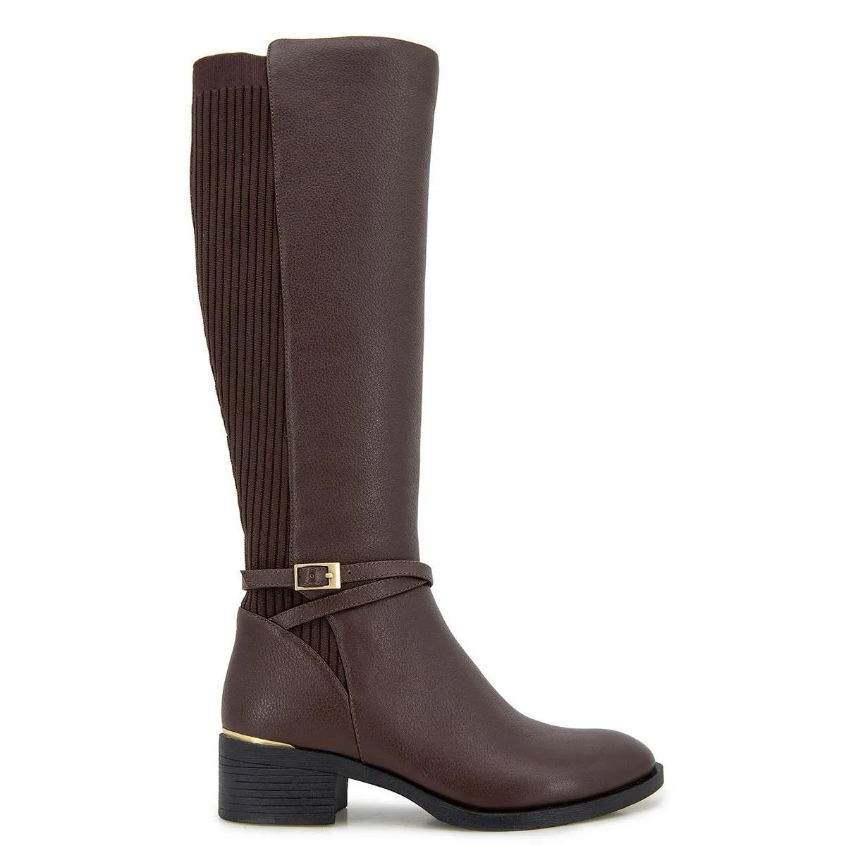 LANICA Womens Zipper Leather Knee-High Boots