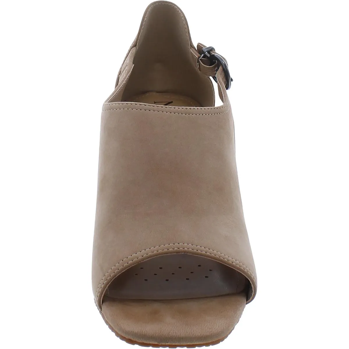 Larlie Womens Leather Ankle Strap Slingback Heels