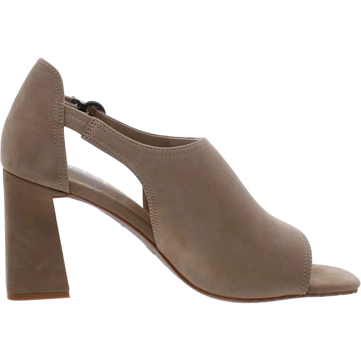Larlie Womens Leather Ankle Strap Slingback Heels