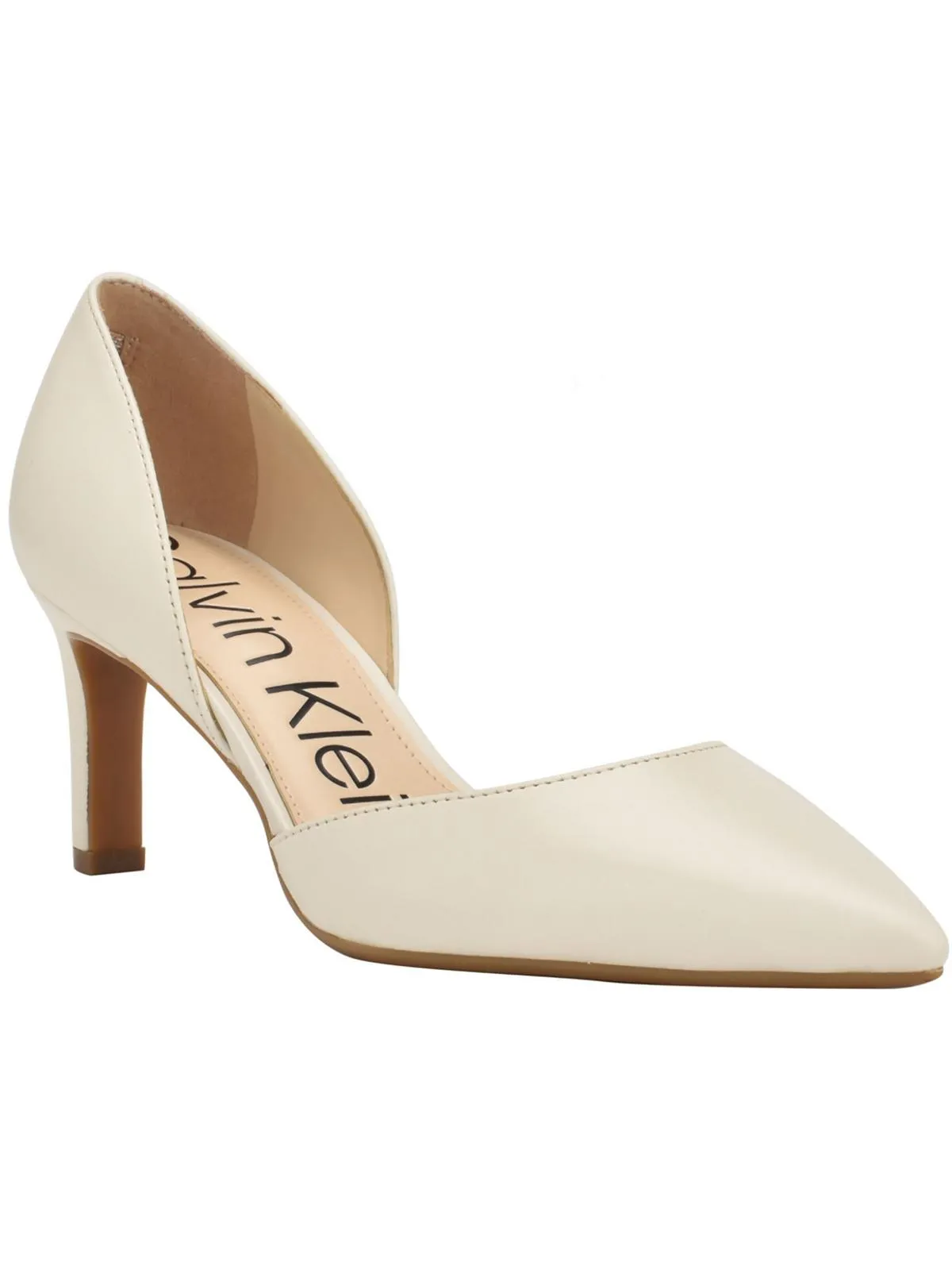 Laza Womens Leather Slip-On Pumps