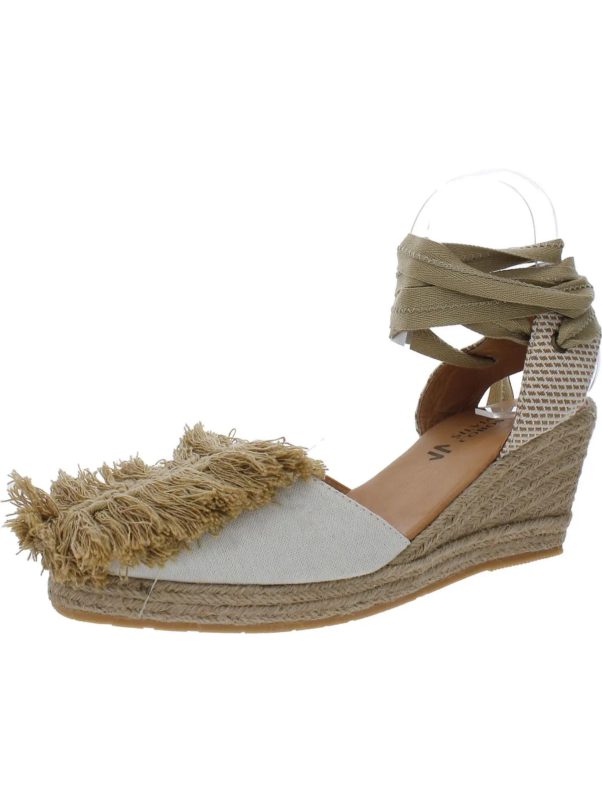 Leaf Womens Canvas Espadrille Heels