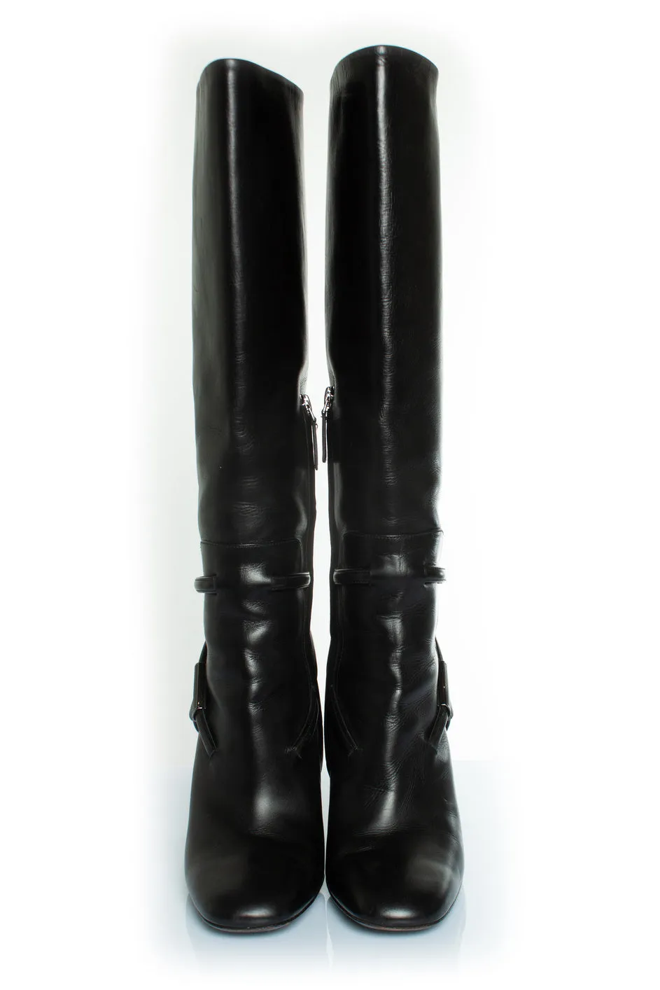 leather boots with T strap