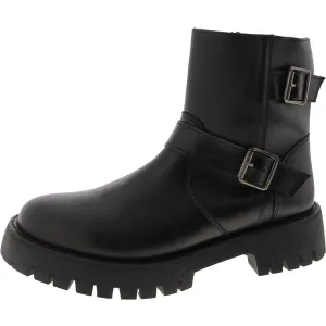 Legitt Womens Zip Up Round Toe Mid-Calf Boots