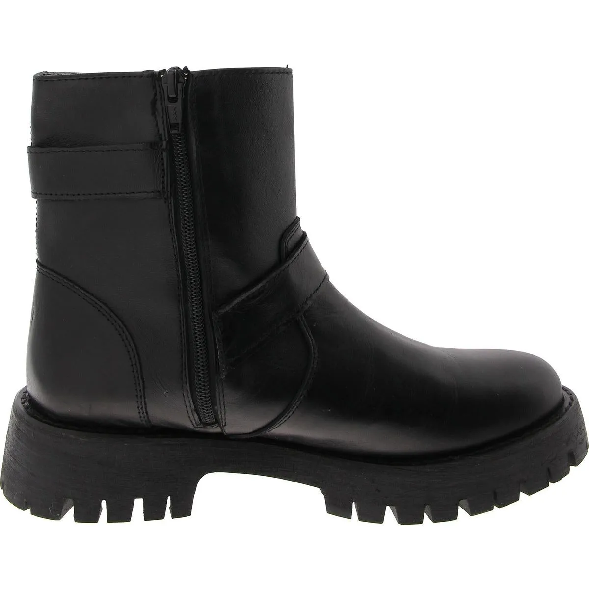 Legitt Womens Zip Up Round Toe Mid-Calf Boots