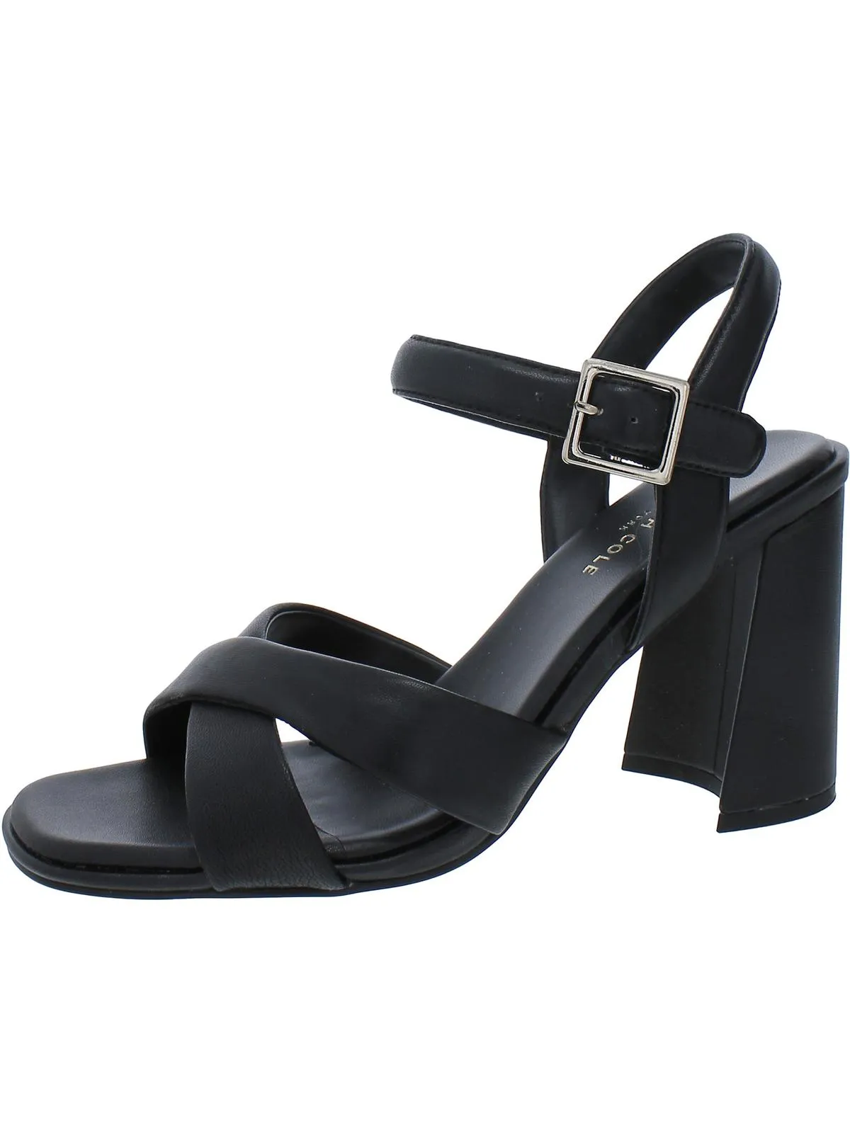 Lessia Womens Leather Criss-Cross Slingback Heels