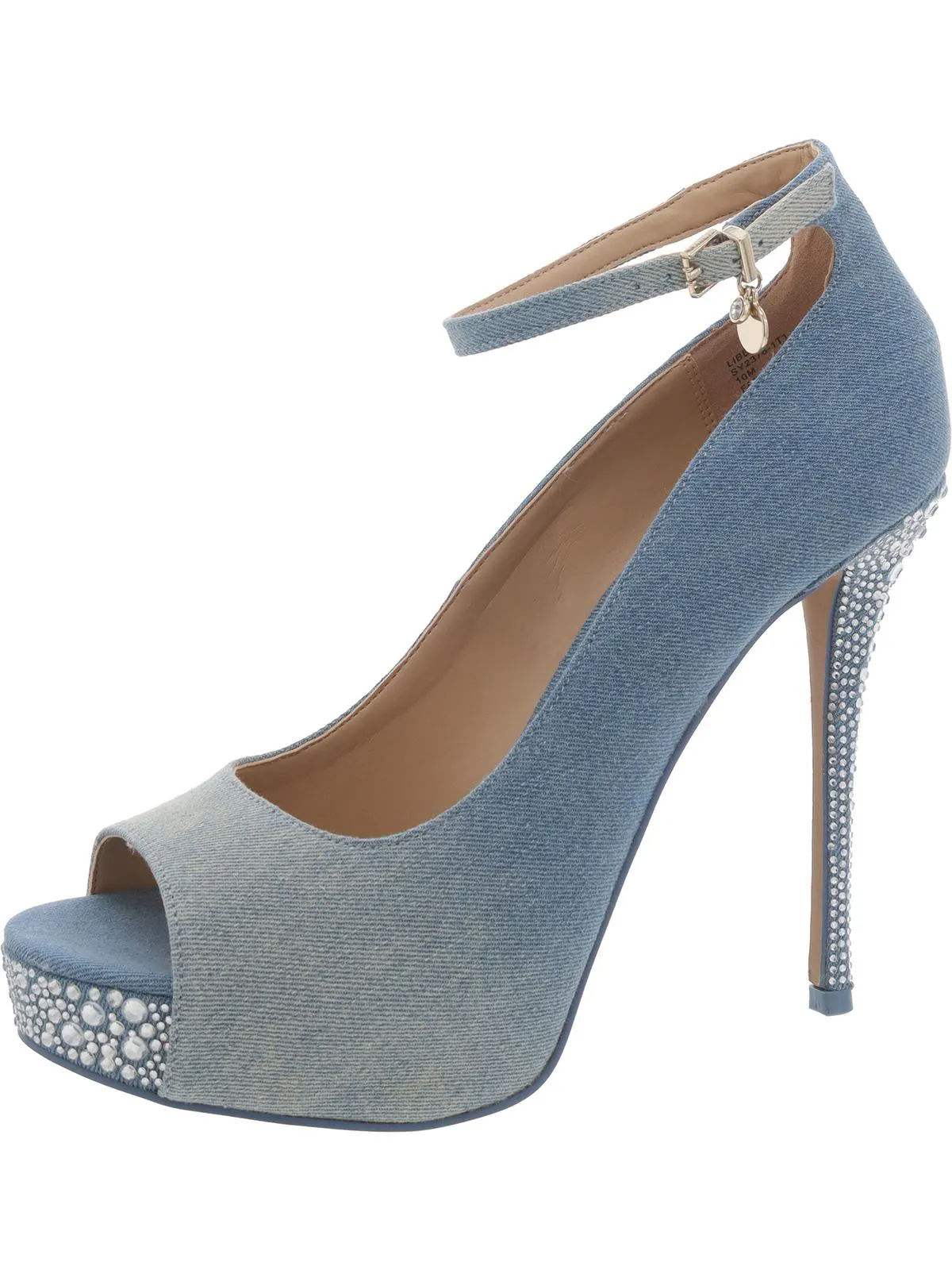 Libbie Womens Patent Rhinestone Pumps