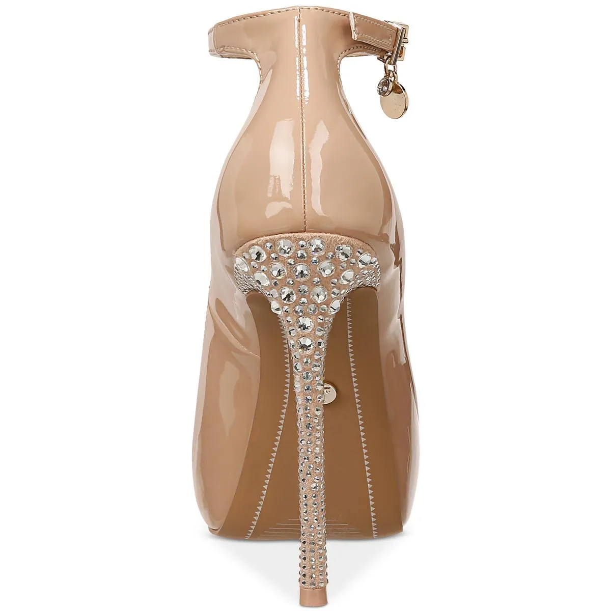 Libbie Womens Patent Rhinestone Pumps